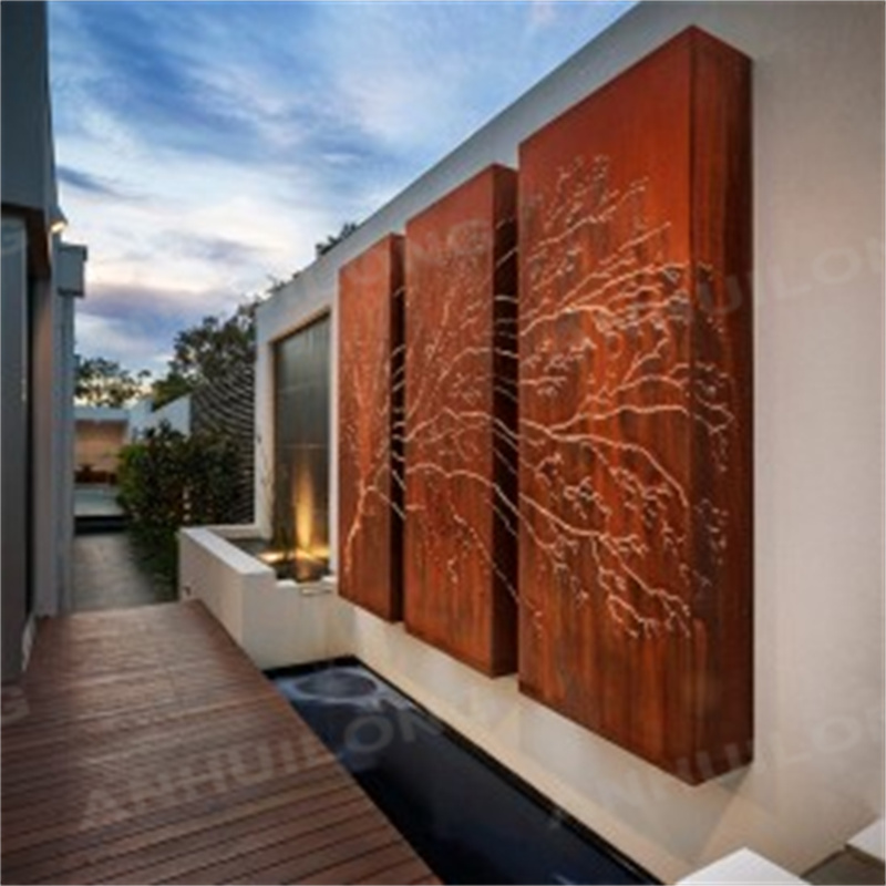 No maintenance Corten Lamp For Garden Art